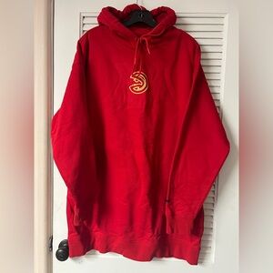 NBA Women's Atlanta Hawks Classic Fleece Hoodie Dress RED Size Large